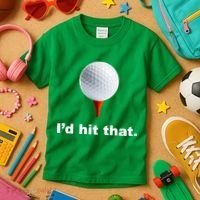 I'd Hit That Funny Golf Kids T-Shirt thumb 3