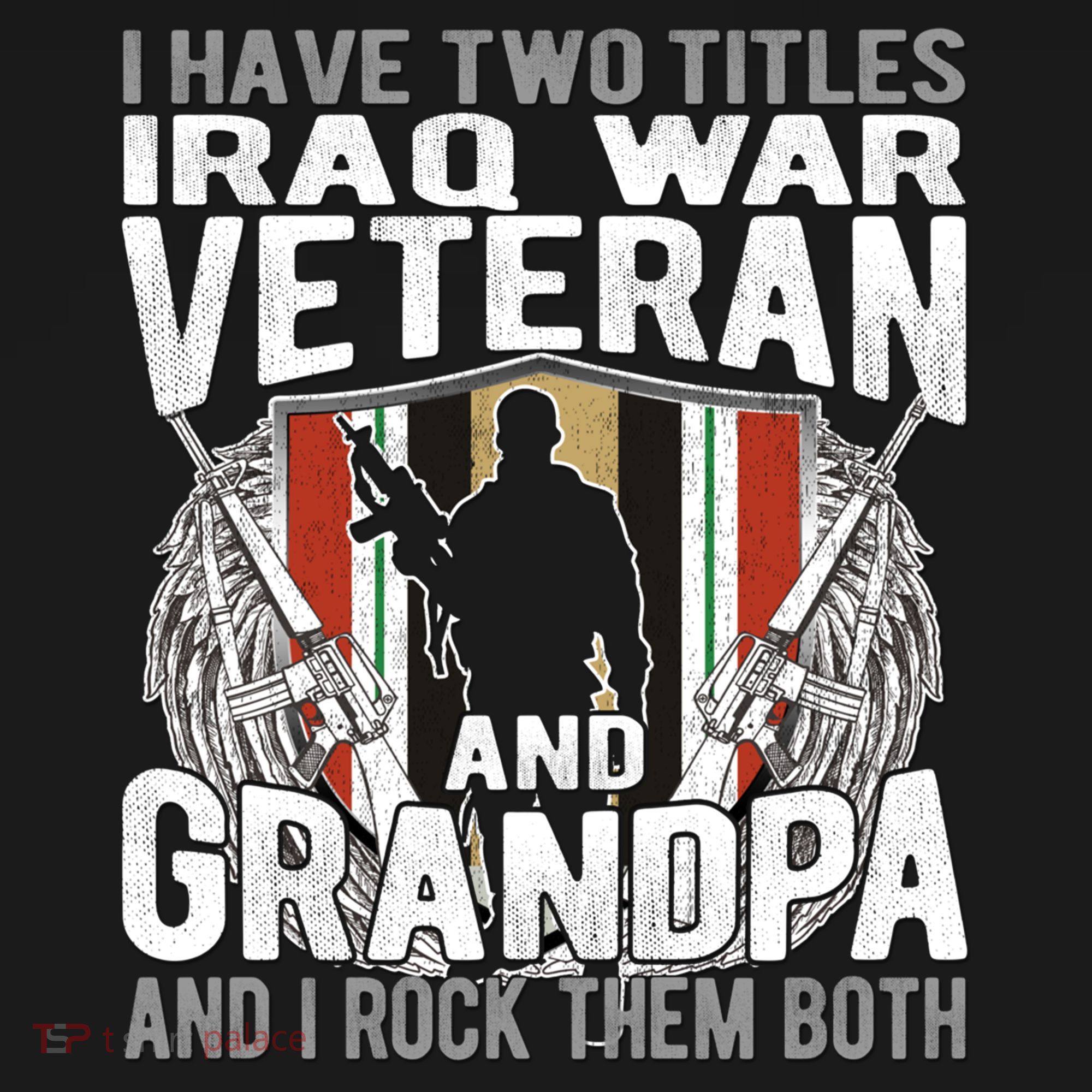 I Have Two Titles Iraq Veteran And Grandpa Proud Papa Funny Gift Women's Hoodie