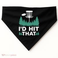 I'd Hit That, Disc Golfing Disc Golf Lover USA-Made Doggie Bandana thumb 0