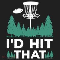 I'd Hit That, Disc Golfing Disc Golf Lover Golf Towel thumb 3