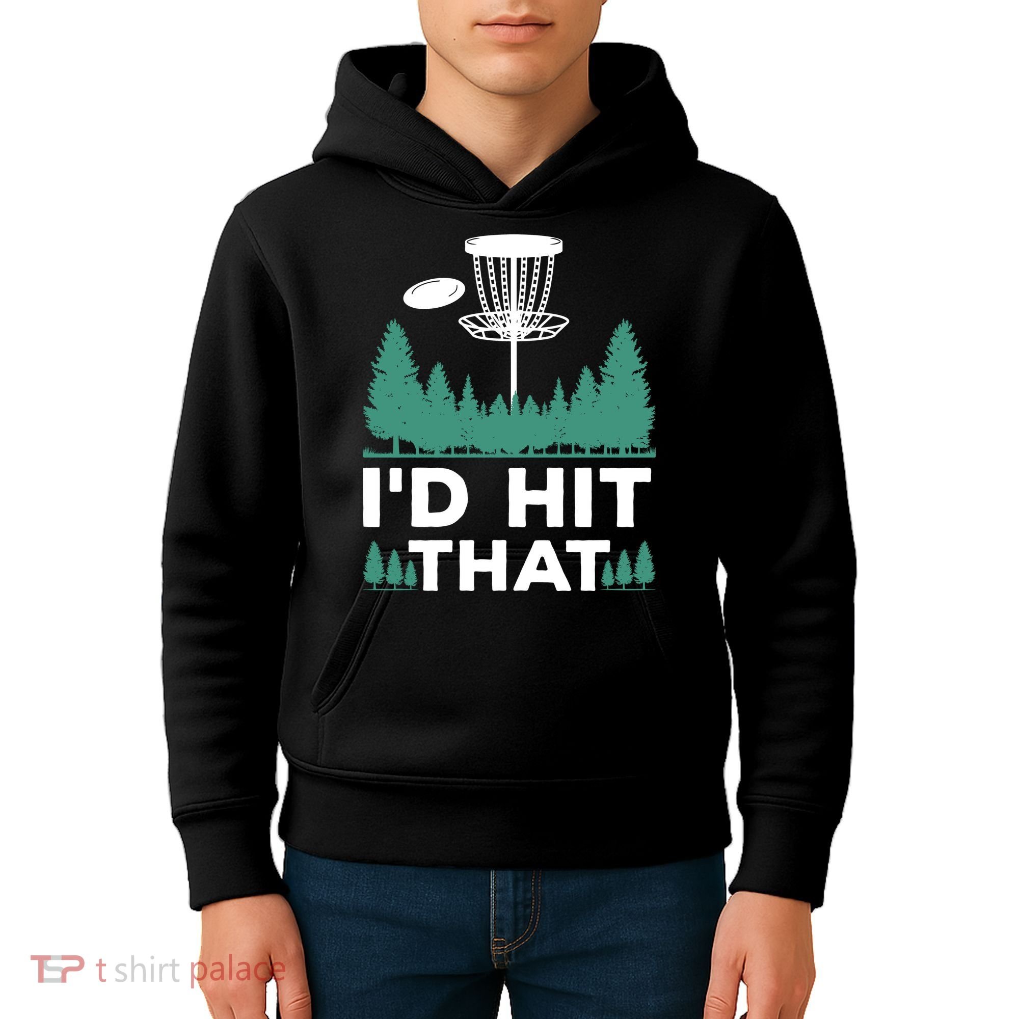 I'd Hit That, Disc Golfing Disc Golf Lover Kids Hoodie