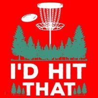 I'd Hit That, Disc Golfing Disc Golf Lover Santa Hat thumb 1