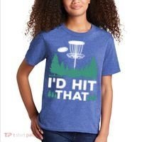 I'd Hit That, Disc Golfing Disc Golf Lover Kids T-Shirt thumb 2