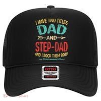 I Have Two Titles Dad And Stepdad Fathers Day Stepdad Gift Hat thumb 0