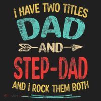 I Have Two Titles Dad And Stepdad Fathers Day Stepdad Gift Golf Towel thumb 3