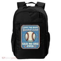 I Have Too Many Baseball Cards Funny Baseball Card Backpack thumb 0
