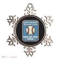 I Have Too Many Baseball Cards Funny Baseball Card Ornament thumb 0