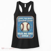 I Have Too Many Baseball Cards Funny Baseball Card Women's Tank Top thumb 0