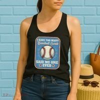 I Have Too Many Baseball Cards Funny Baseball Card Women's Tank Top thumb 2