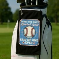 I Have Too Many Baseball Cards Funny Baseball Card Golf Towel thumb 2