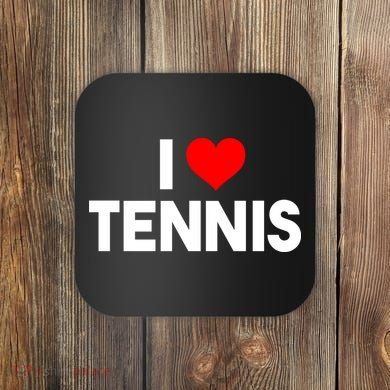 I Heart Tennis Coaster
