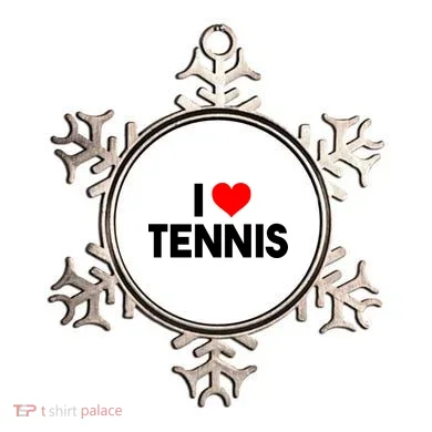 I Heart Tennis Ornament