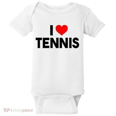 I Heart Tennis Baby Bodysuit
