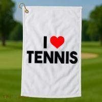 I Heart Tennis Golf Towel thumb 1