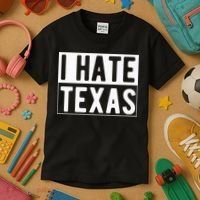 I Hate Texas Trending Kids T-Shirt thumb 3