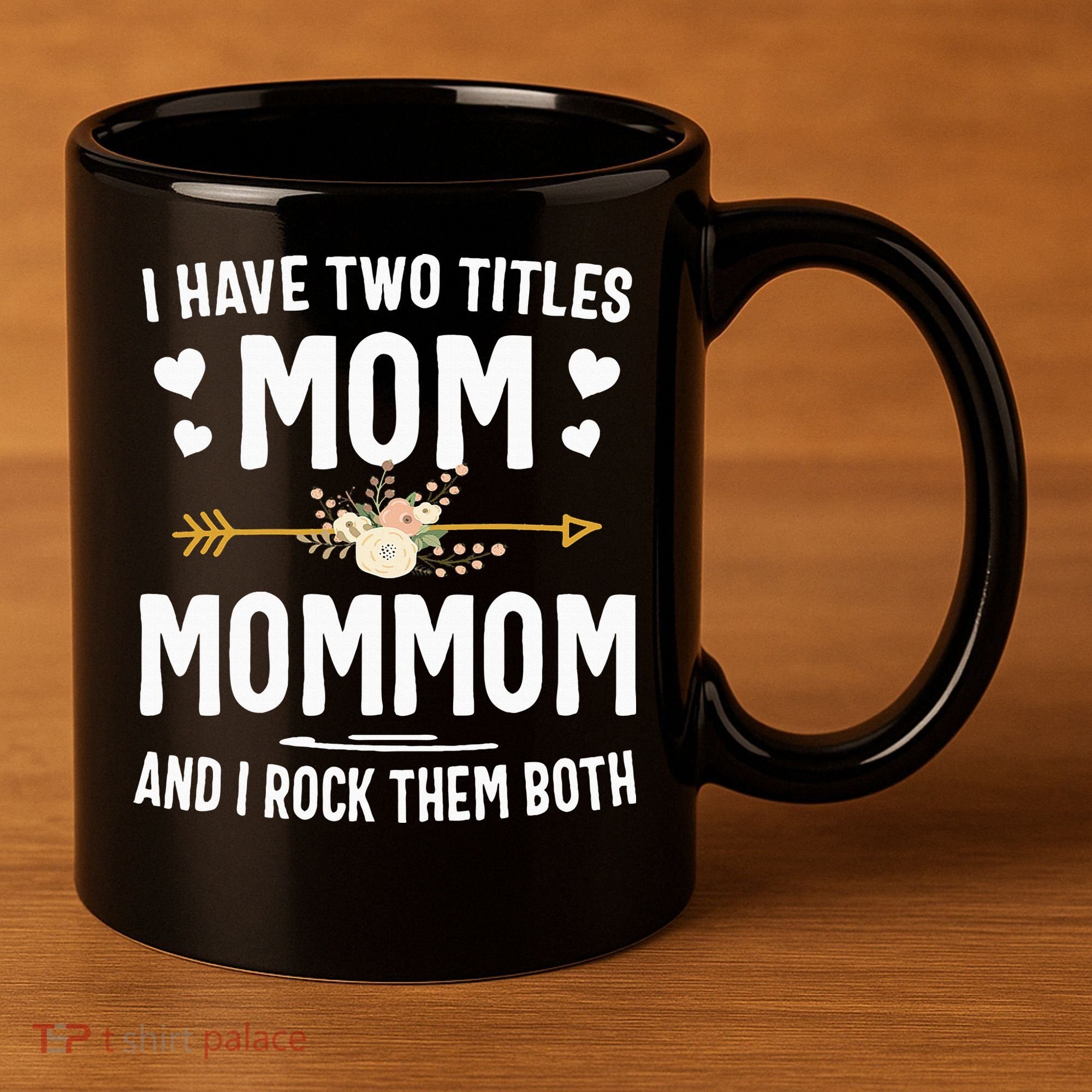 I Have Two Titles Mom And Mommom Mothers Day Gifts 11oz C Handle Ceramic Mug