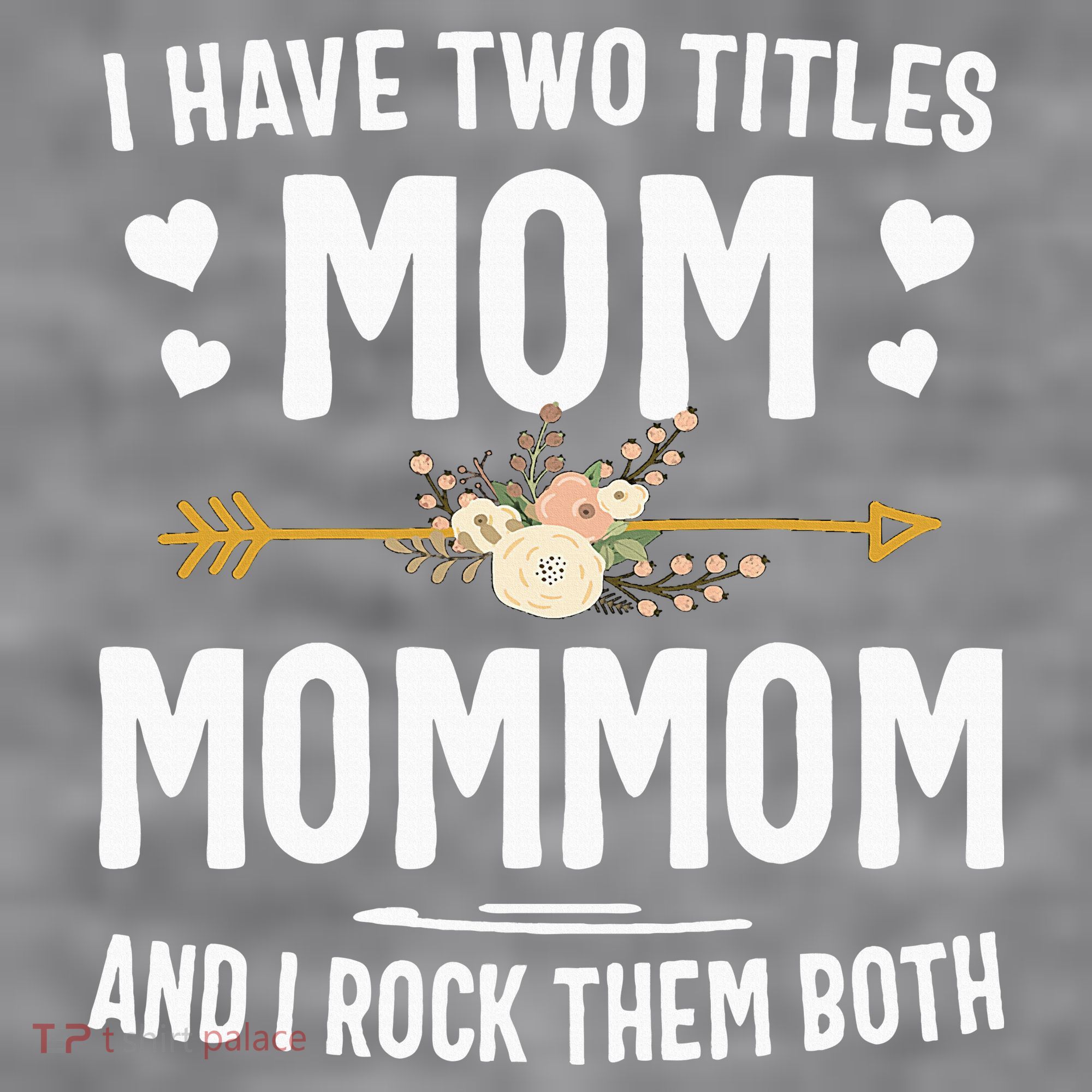 I Have Two Titles Mom And Mommom Mothers Day Gifts Women's Racerback Cropped Tank