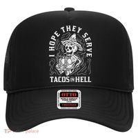 I Hope They Serve Tacos In Hell Halloween Taco Tuesday Gift Hat thumb 0