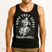 I Hope They Serve Tacos In Hell Halloween Taco Tuesday Gift Tank Top thumb 3