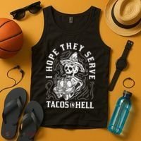I Hope They Serve Tacos In Hell Halloween Taco Tuesday Gift Tank Top thumb 4