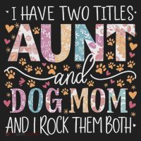 I Have Two Titles Aunt And Dog Mom Golf Towel thumb 3