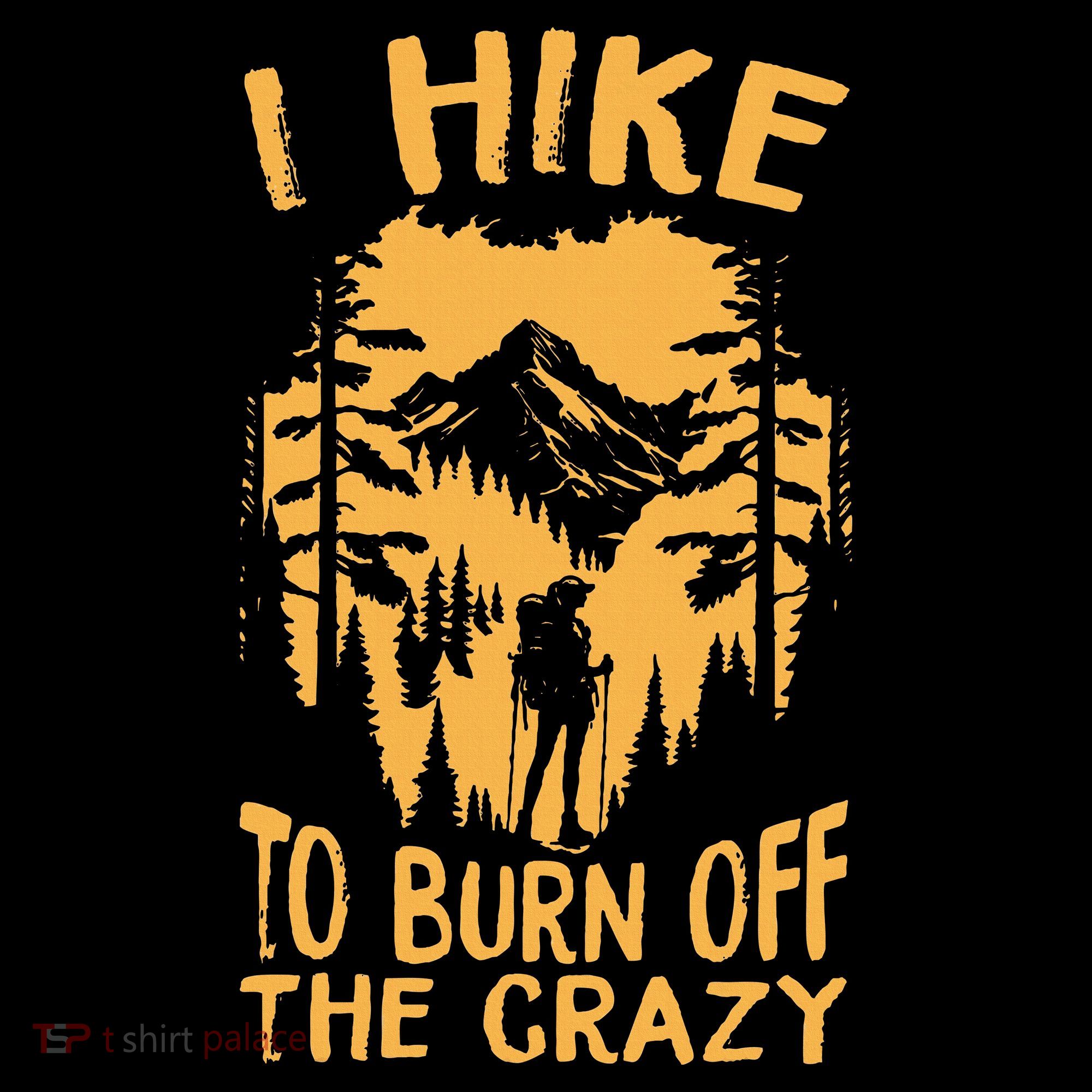 I Hike To Burn Off The Crazy USA-Made Doggie Bandana