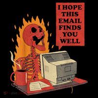I Hope This Email Finds You Well Funny Skeleton Mousepad thumb 1