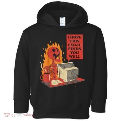 I Hope This Email Finds You Well Funny Skeleton Toddler Hoodie