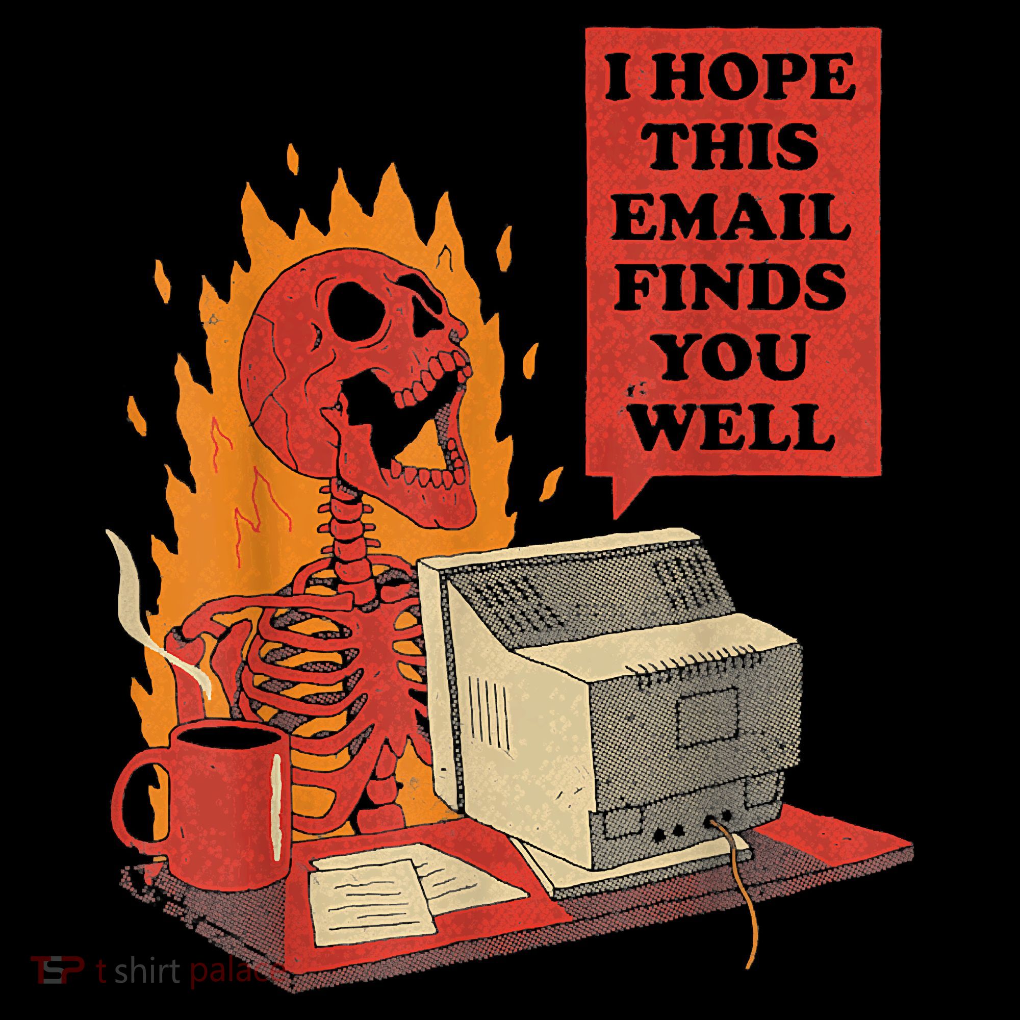 I Hope This Email Finds You Well Funny Skeleton Kids Sweatshirt