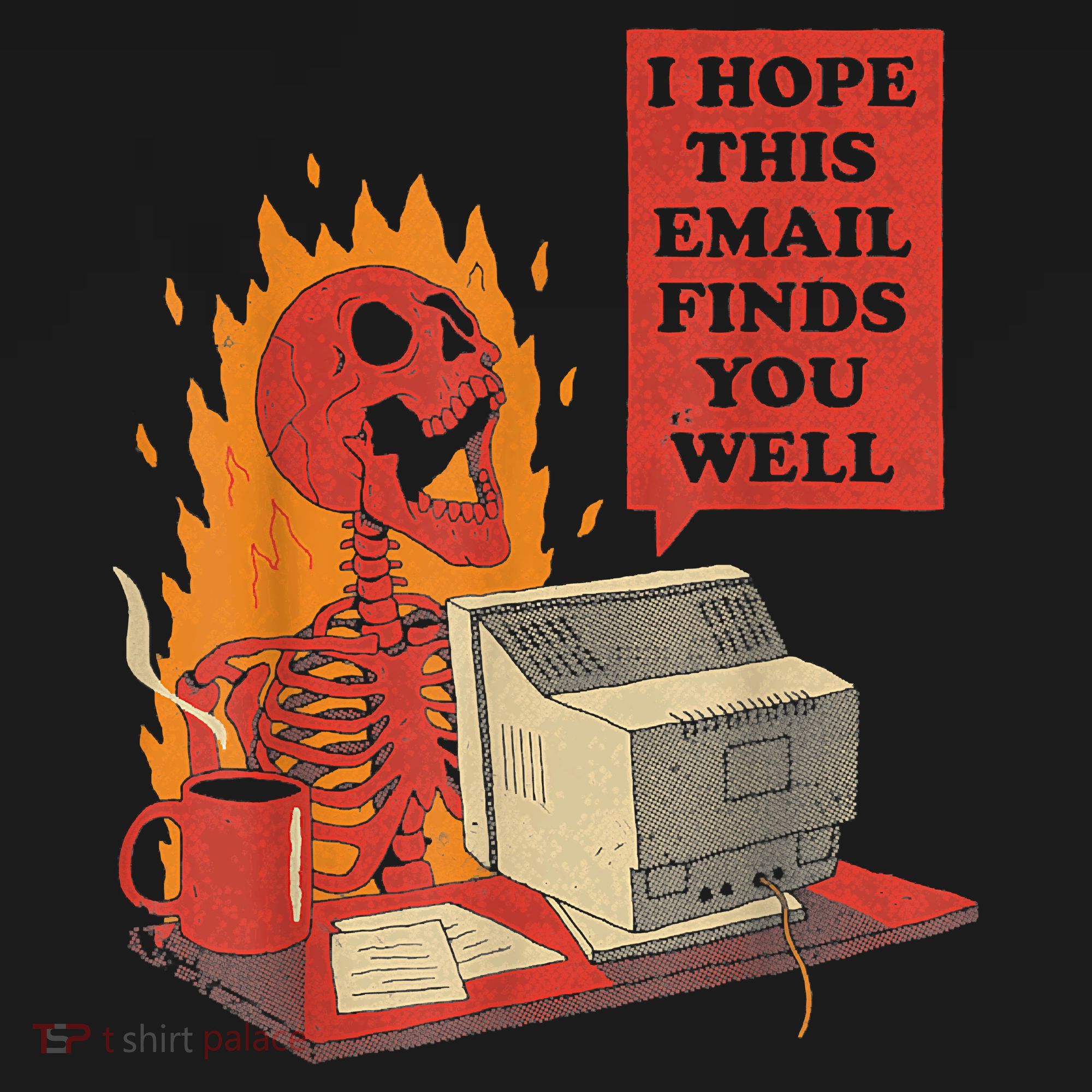 I Hope This Email Finds You Well Funny Skeleton Kids Hoodie
