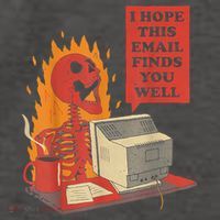 I Hope This Email Finds You Well Funny Skeleton Vector Backpack thumb 2