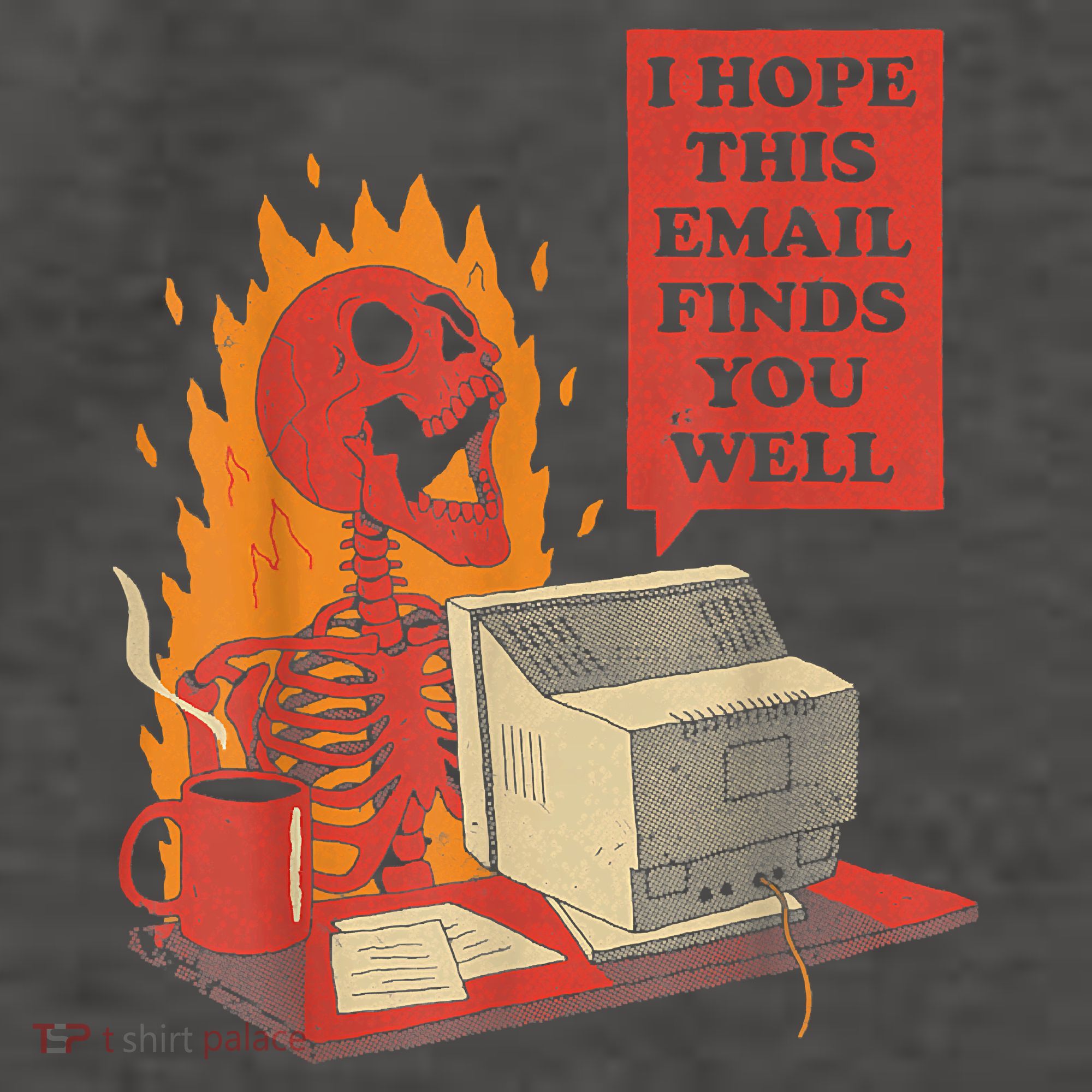 I Hope This Email Finds You Well Funny Skeleton Vector Backpack