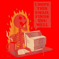 I Hope This Email Finds You Well Funny Skeleton Santa Hat thumb 1