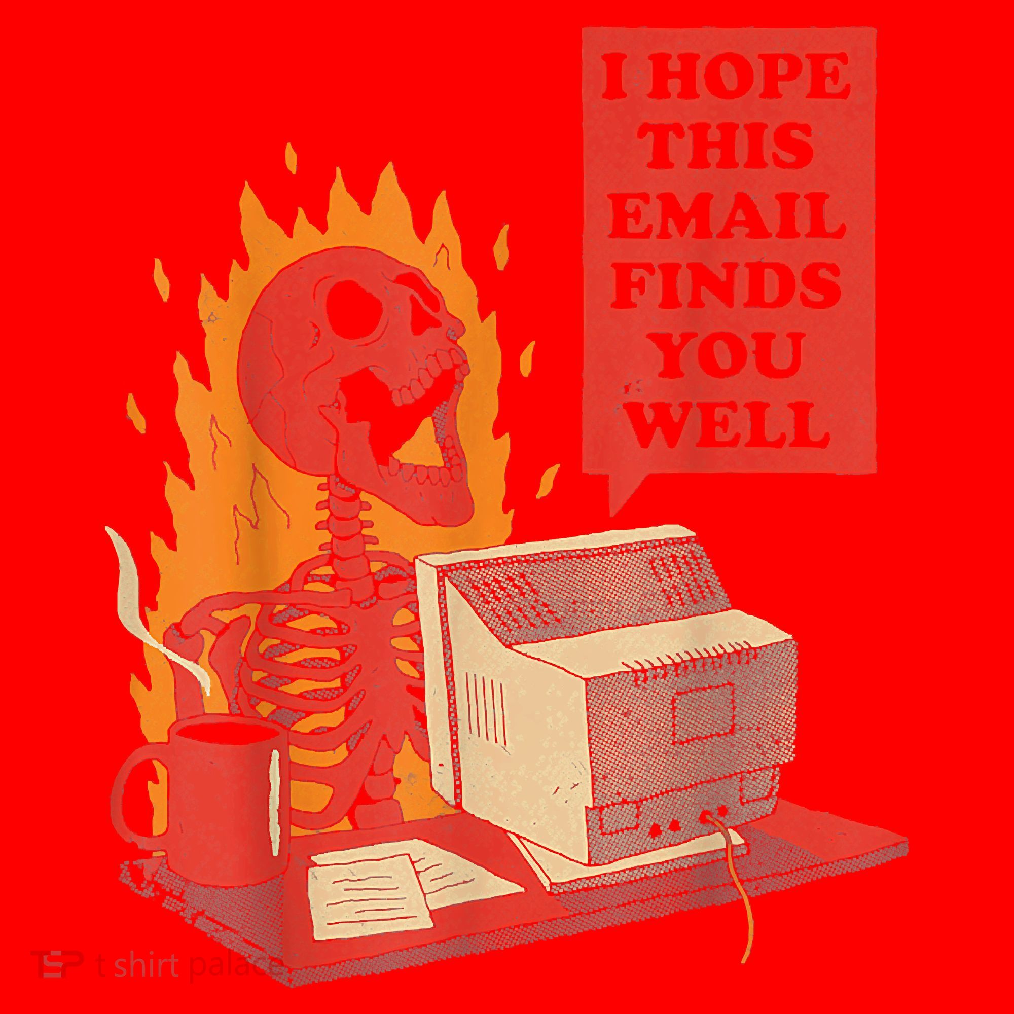 I Hope This Email Finds You Well Funny Skeleton Santa Hat