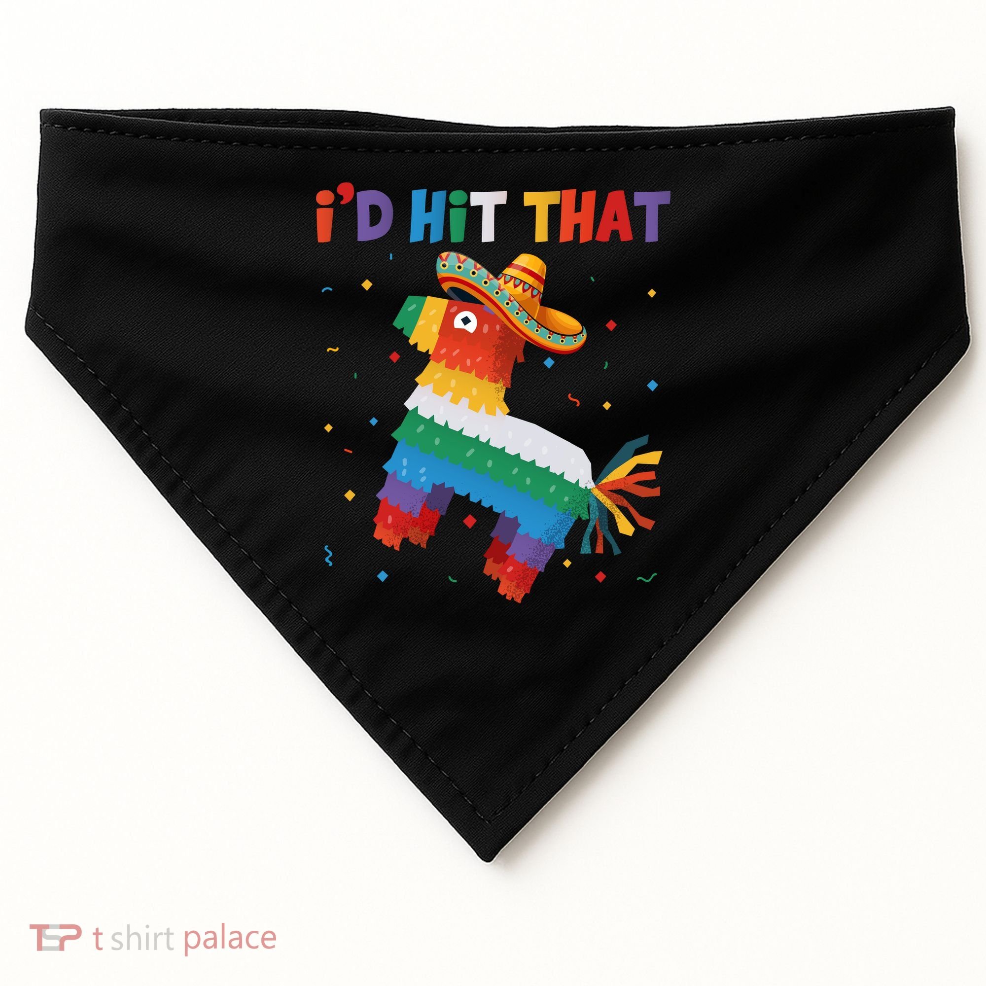 I'D HIT THAT FUNNY CINCO DE MAYO T USA-Made Doggie Bandana