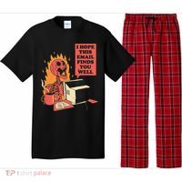 I Hope This Email Finds You Well Funny Skeleton Pajama Set thumb 0