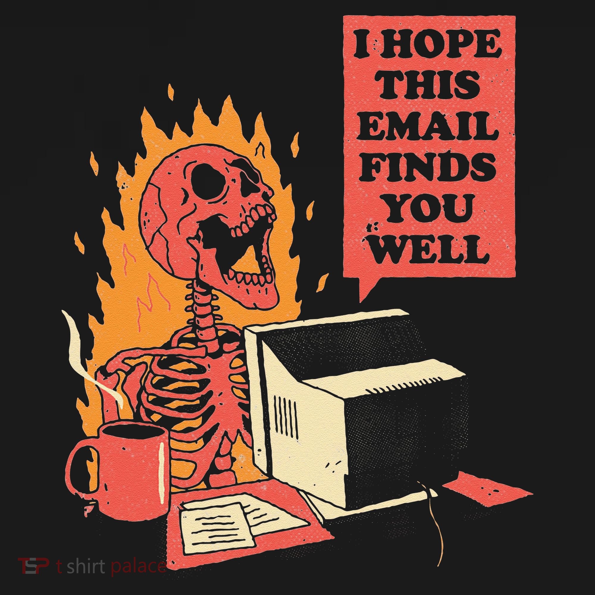 I Hope This Email Finds You Well Funny Skeleton Kids Hoodie