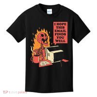 I Hope This Email Finds You Well Funny Skeleton Kids T-Shirt thumb 0