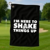 IM Here To Shake Things Up Bartender Tapster Bartending Golf Towel thumb 1