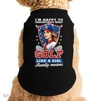 IM Happy To Demonstrate What Golf Funny Golf 4th Of July Doggie Tank thumb 0