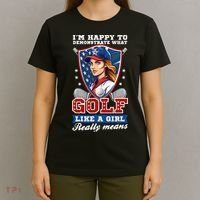 IM Happy To Demonstrate What Golf Funny Golf 4th Of July T-Shirt thumb 4