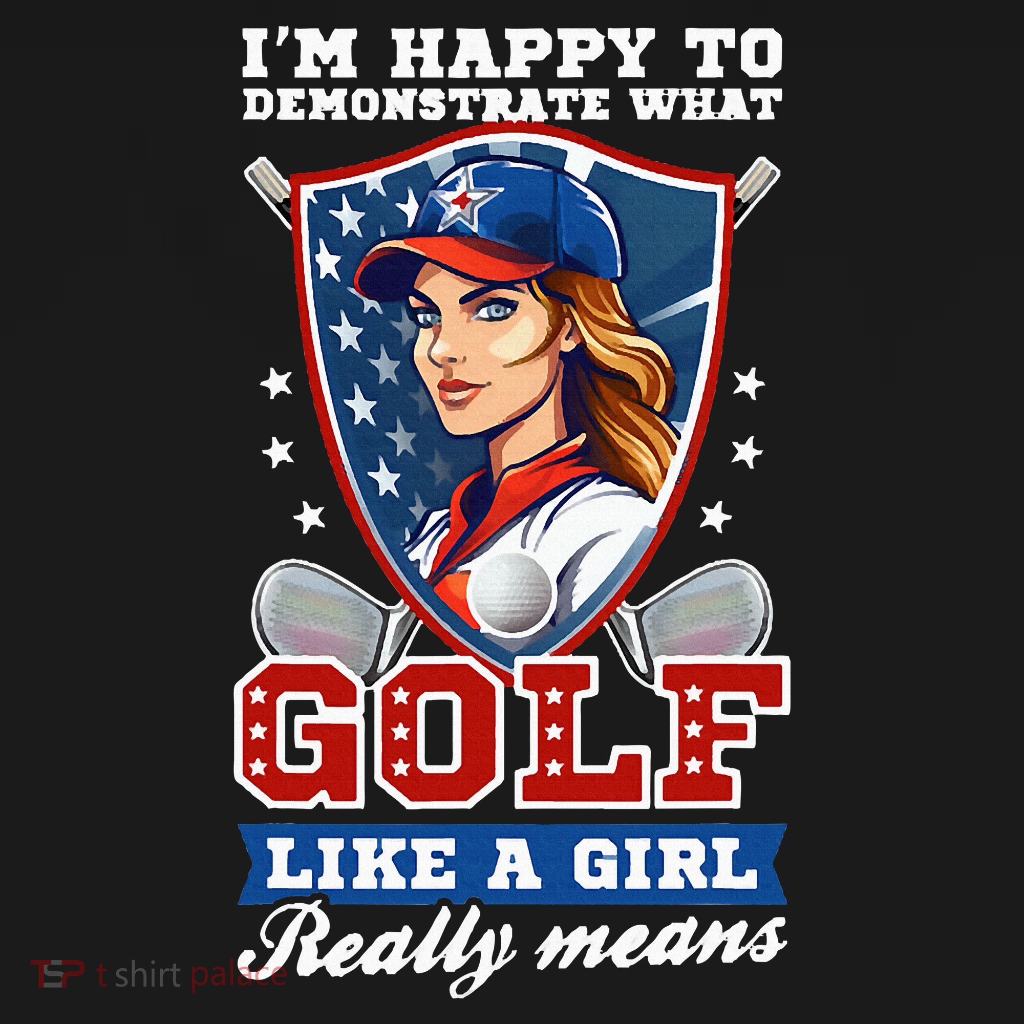 IM Happy To Demonstrate What Golf Funny Golf 4th Of July Polo