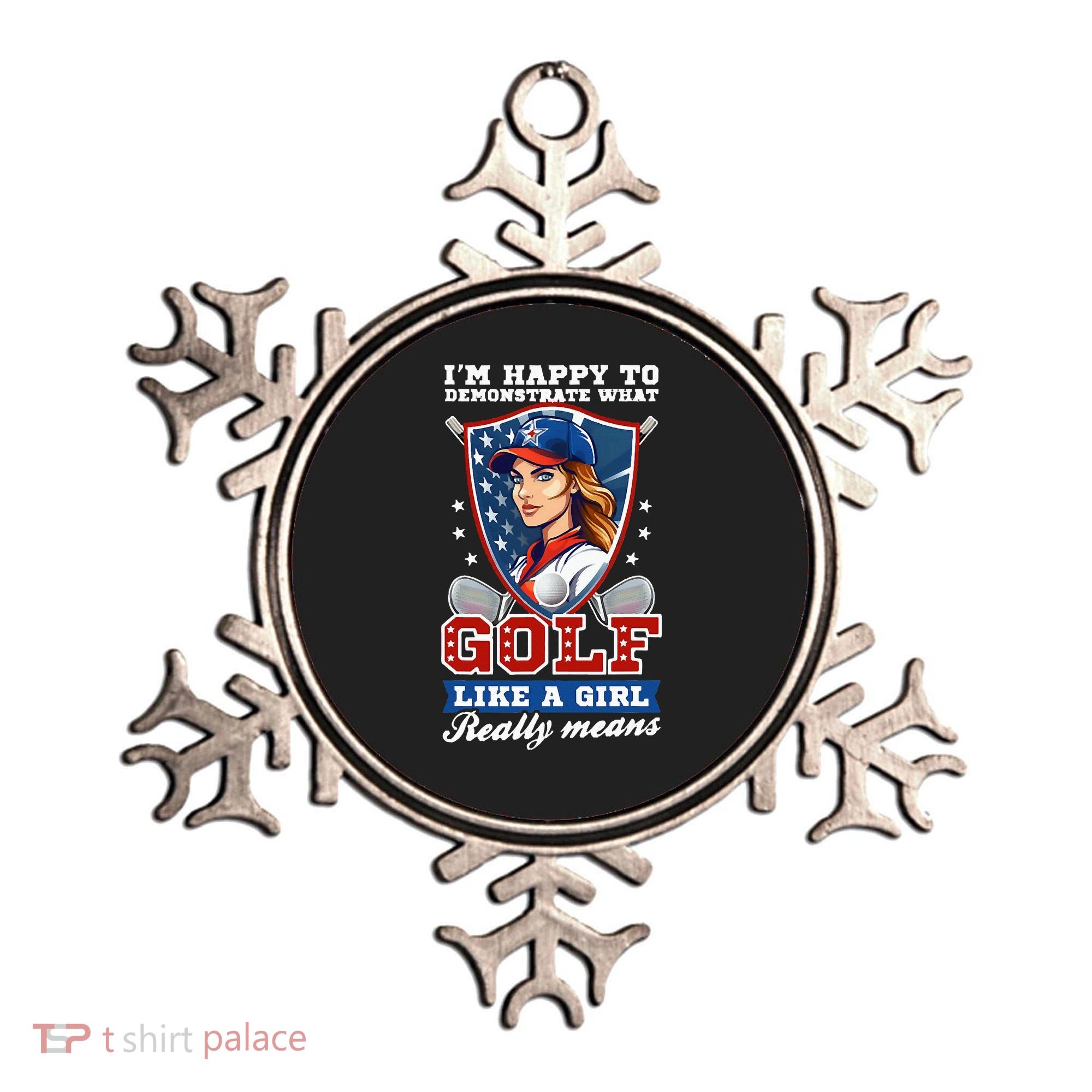 IM Happy To Demonstrate What Golf Funny Golf 4th Of July Ornament