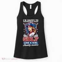 IM Happy To Demonstrate What Golf Funny Golf 4th Of July Women's Tank Top thumb 0