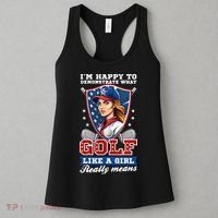 IM Happy To Demonstrate What Golf Funny Golf 4th Of July Women's Tank Top thumb 3