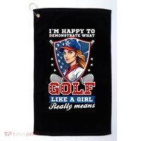IM Happy To Demonstrate What Golf Funny Golf 4th Of July Golf Towel thumb 0
