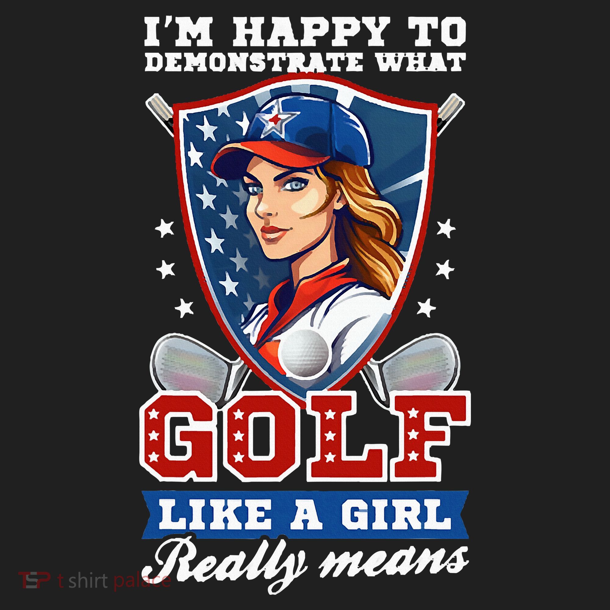 IM Happy To Demonstrate What Golf Funny Golf 4th Of July Golf Towel