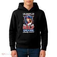 IM Happy To Demonstrate What Golf Funny Golf 4th Of July Kids Hoodie thumb 4