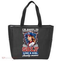 IM Happy To Demonstrate What Golf Funny Golf 4th Of July Tote Bag thumb 0