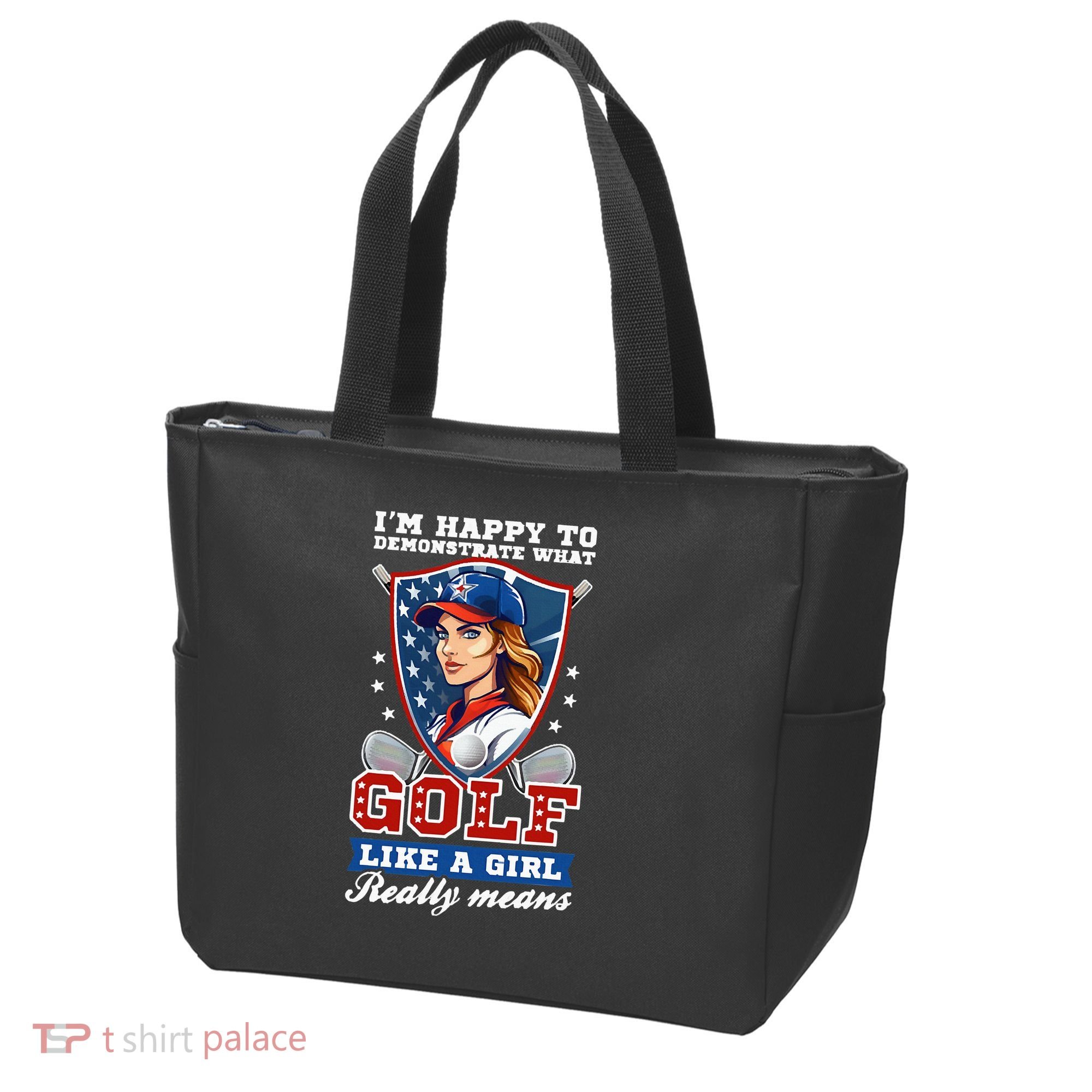 IM Happy To Demonstrate What Golf Funny Golf 4th Of July Tote Bag